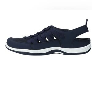 Easy Street Sport Relay Slingback Flats Navy Blue Women's Size 12